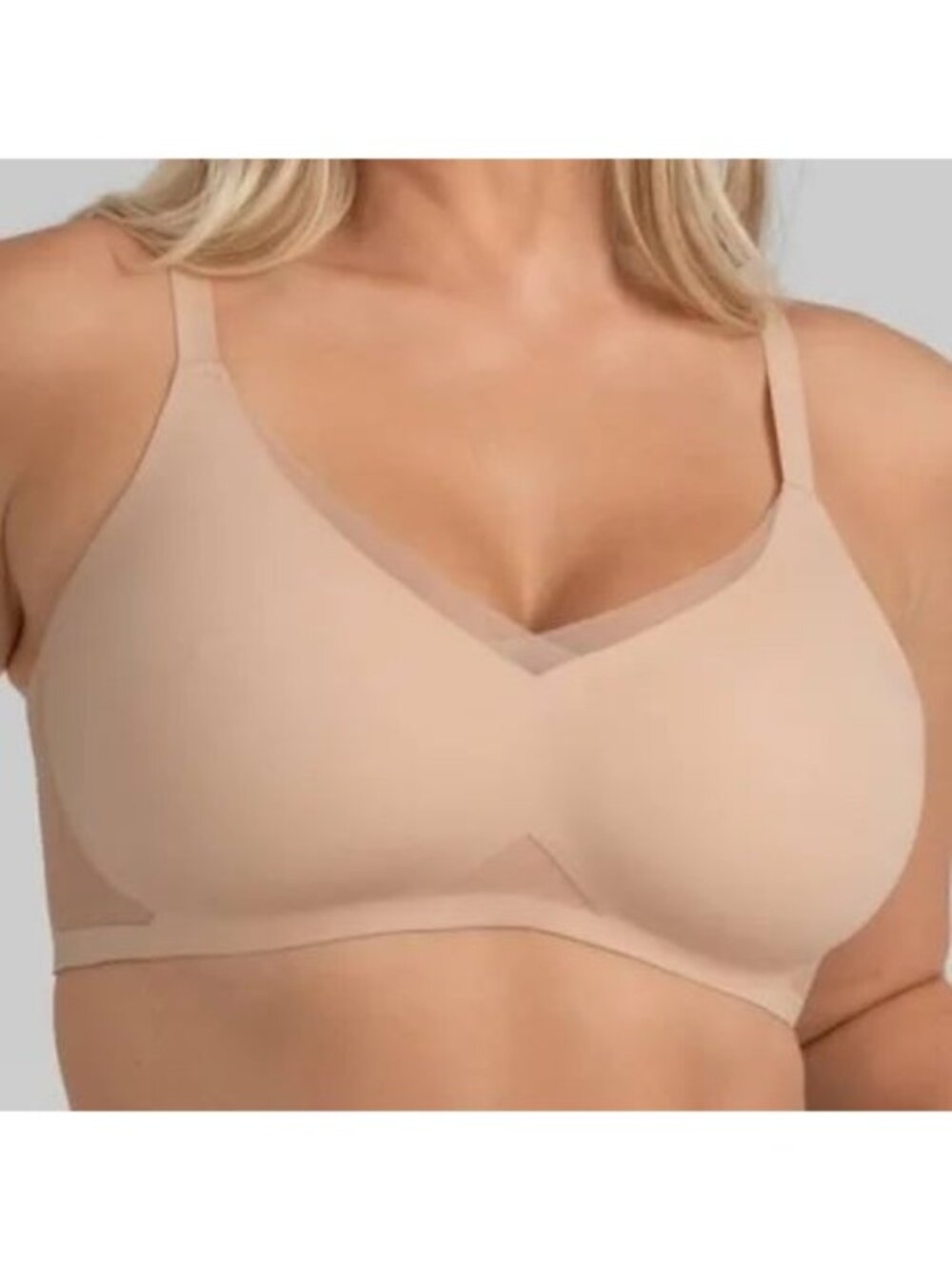 Honeylove Crossover Wireless Bra Nude Size 1XMesh
